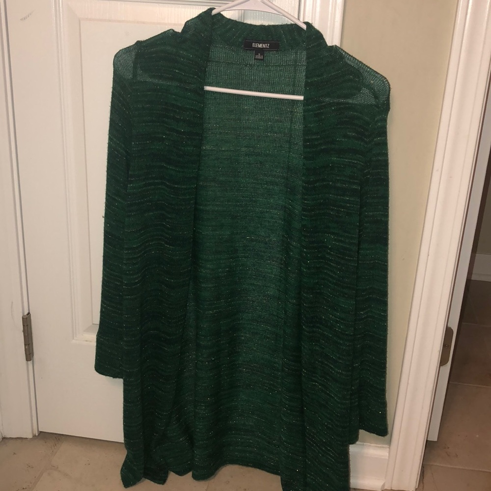 Green cardigan